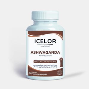 أشواجاندا ICELOR – مكمل غذائي لدعم الهدوء والتركيز والتوازن النفسي – 60 كبسولة - ASHWAGANDA