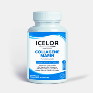 كولاجين بحري ICELOR – مكمل غذائي لدعم نضارة البشرة والشعر والأظافر وصحة المفاصل – 30 كبسولة - COLLAGENE MARIN